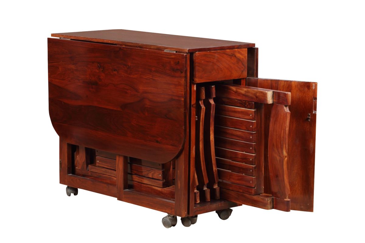 Majestic Portable Dining Table With 4 Chairs Rectangular